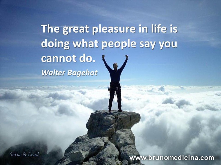 The great pleasure in life